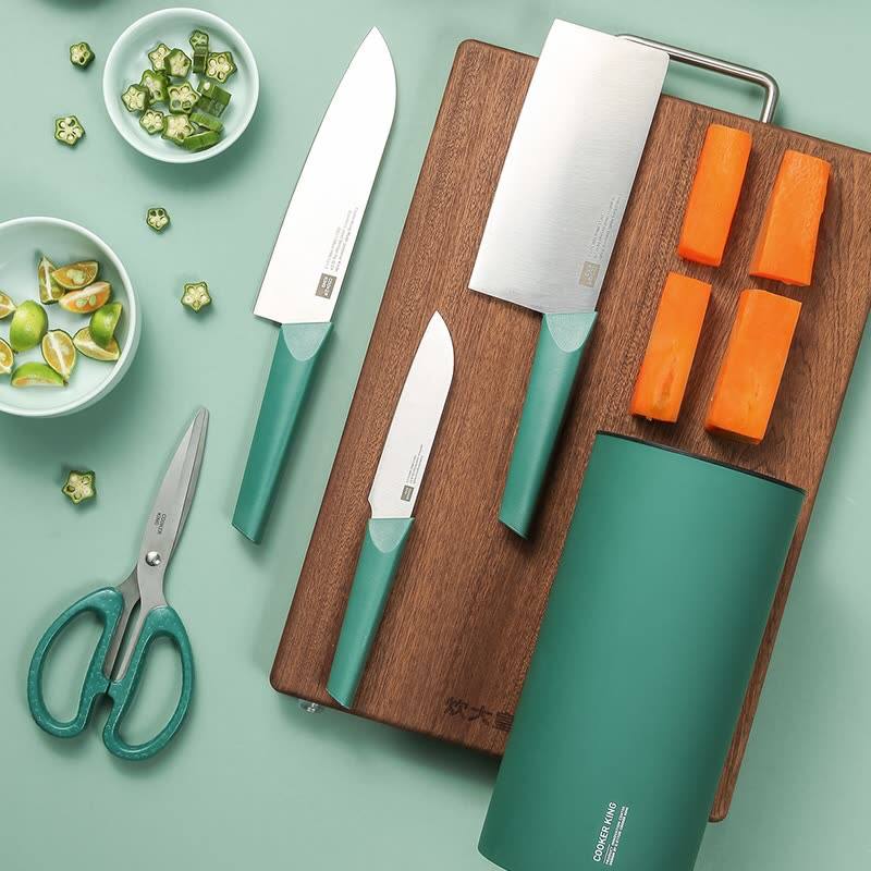 طقم سكاكين ومقص فيروز: لتحضير الطعام بسهولة وسرعة